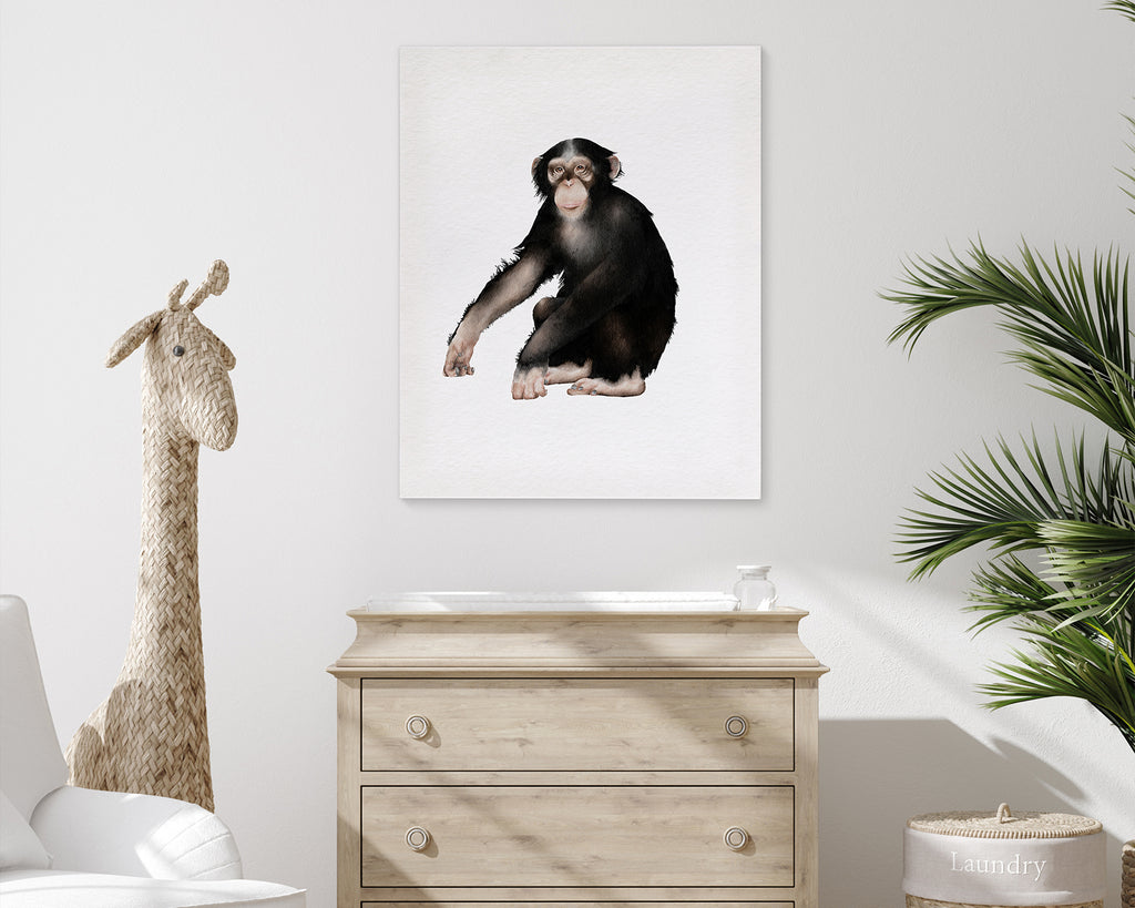 Kavka Designs Kids Collection with Monkey Canvas Art