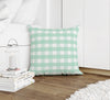 GREEN GINGHAM DREAM Accent Pillow By Kavka Designs