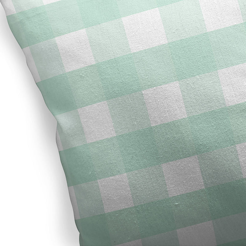 GREEN GINGHAM DREAM Accent Pillow By Kavka Designs