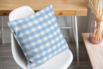 BLUE GINGHAM DREAM Accent Pillow By Kavka Designs