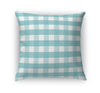 AQUA GINGHAM DREAM Accent Pillow By Kavka Designs