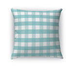 AQUA GINGHAM DREAM Accent Pillow By Kavka Designs