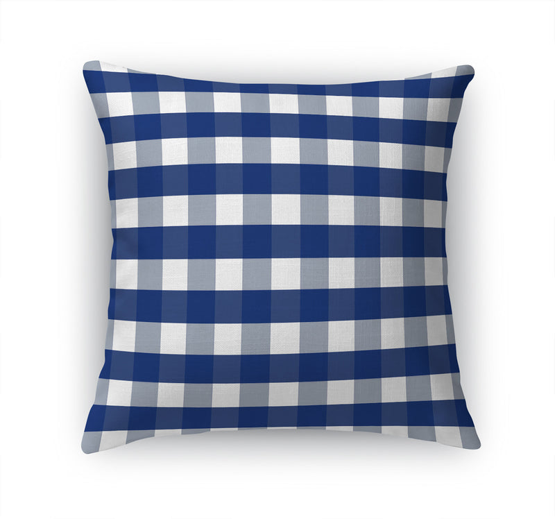 NAVY GINGHAM DREAM Accent Pillow By Kavka Designs