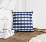 NAVY GINGHAM DREAM Accent Pillow By Kavka Designs