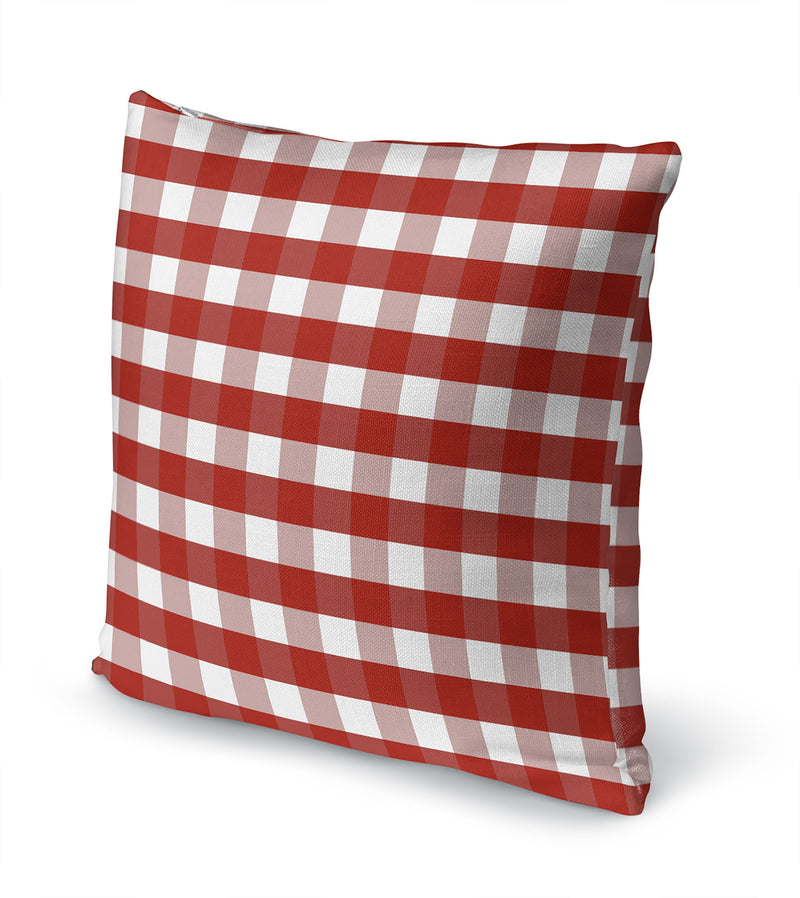 RED GINGHAM DREAM Accent Pillow By Kavka Designs