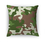 CAMO FLOW GREEN BROWN Accent Pillow By Kavka Designs