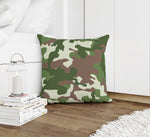 CAMO FLOW GREEN BROWN Accent Pillow By Kavka Designs