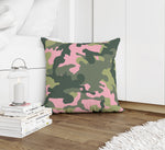 CAMO FLOW PINK AND GREEN Accent Pillow By Kavka Designs