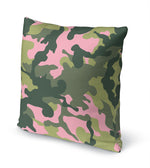 CAMO FLOW PINK AND GREEN Accent Pillow By Kavka Designs