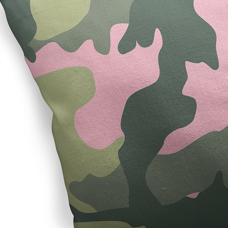 CAMO FLOW PINK AND GREEN Accent Pillow By Kavka Designs