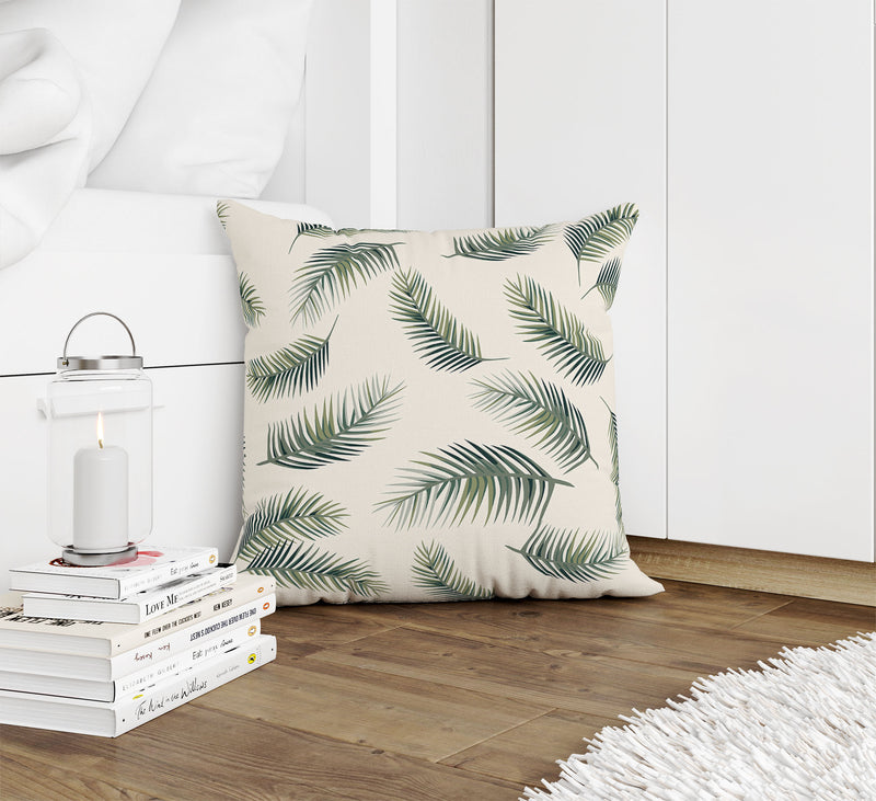 PALM LEAVES SEAMLESS Accent Pillow By Kavka Designs