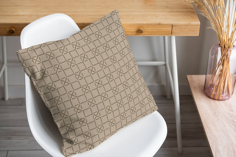 CHECKED TAN Accent Pillow By Kavka Designs