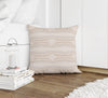 CRYSTAL STRIPE CREAM & PINK Accent Pillow By Kavka Designs