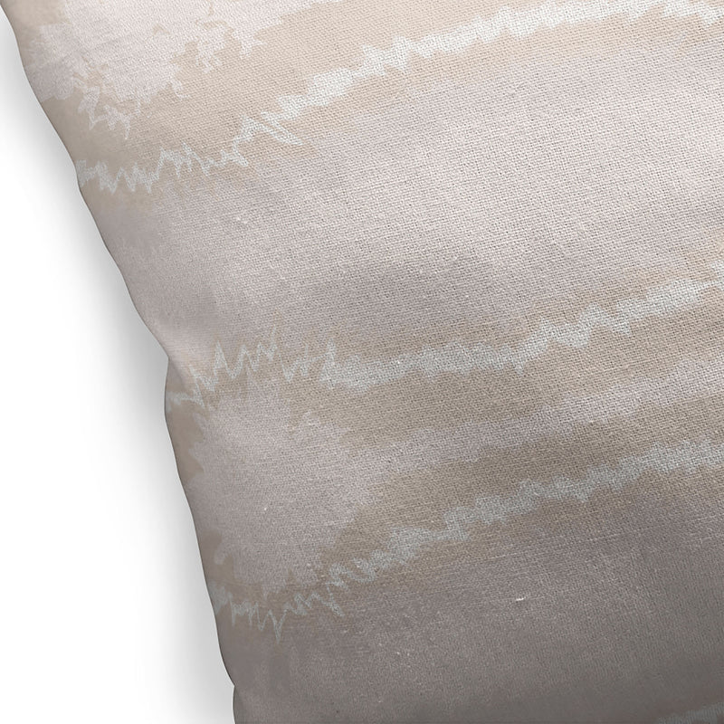 CRYSTAL STRIPE CREAM & PINK Accent Pillow By Kavka Designs