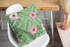 TROPICAL LEAVES AND HIBISCUS Accent Pillow By Kavka Designs