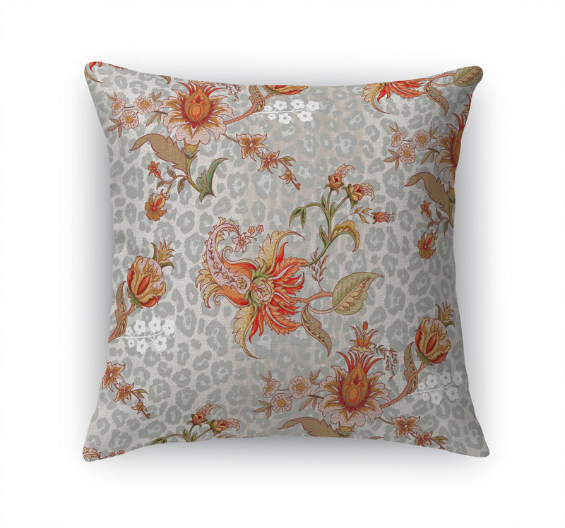 JACKOBEAN CHEETAH SILVER Accent Pillow By Kavka Designs