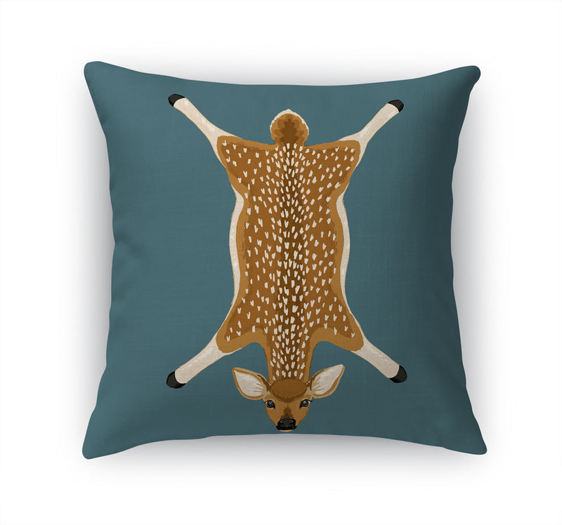 FAWN STEAL BLUE Accent Pillow By Kavka Designs