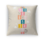 HOPSCOTCH ANIMALS TAN Accent Pillow By Kavka Designs