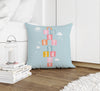 HOPSCOTCH PATTERN BLUE Accent Pillow By Kavka Designs