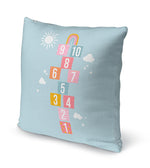 HOPSCOTCH PATTERN BLUE Accent Pillow By Kavka Designs