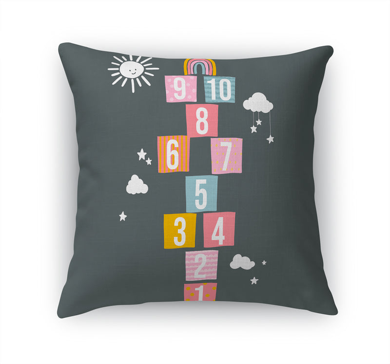 HOPSCOTCH PATTERN CHARCOAL Accent Pillow By Kavka Designs