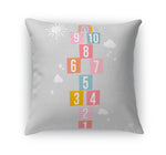 HOPSCOTCH PATTERN GREY Accent Pillow By Kavka Designs