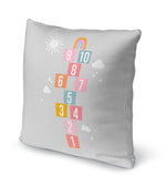 HOPSCOTCH PATTERN GREY Accent Pillow By Kavka Designs