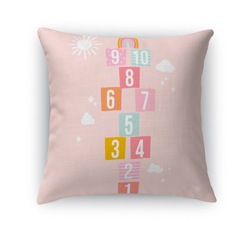 HOPSCOTCH PATTERN PINK Accent Pillow By Kavka Designs