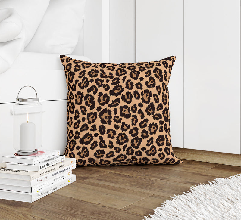 LEOPARD PRINT NATURAL Accent Pillow By Kavka Designs