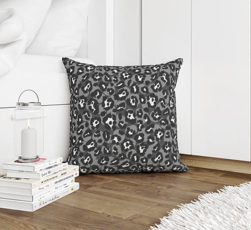 LEOPARD PRINT GREY Accent Pillow By Kavka Designs