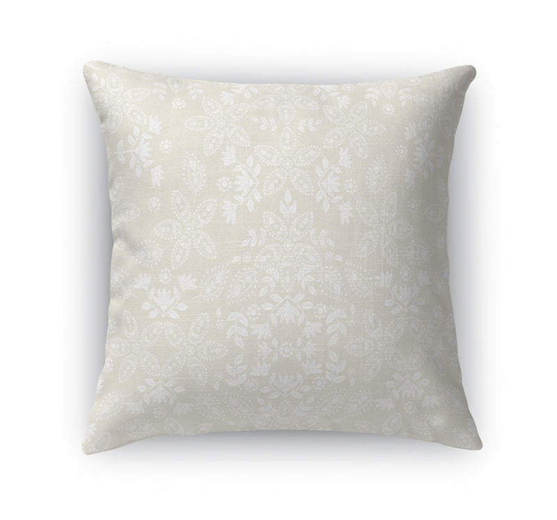 BOHO FLORAL IVORY Accent Pillow By Kavka Designs