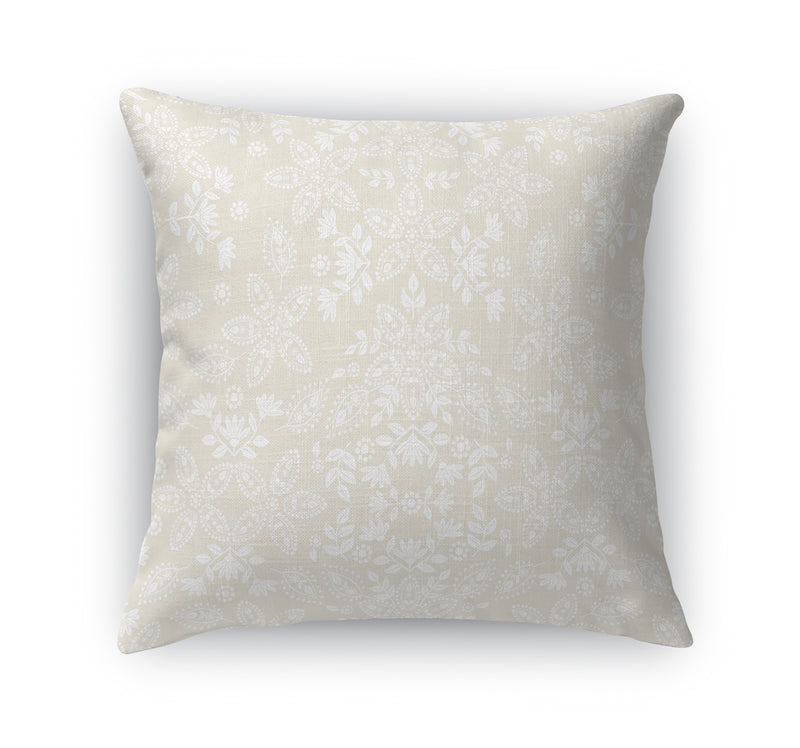 BOHO FLORAL IVORY Accent Pillow By Kavka Designs