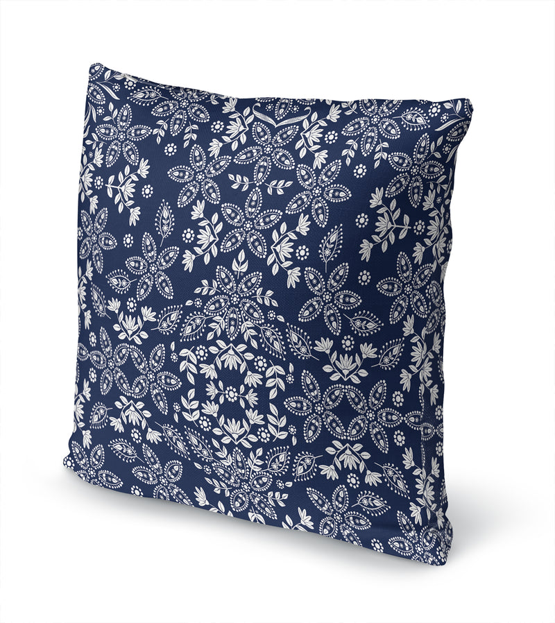 BOHO FLORAL NAVY Accent Pillow By Kavka Designs