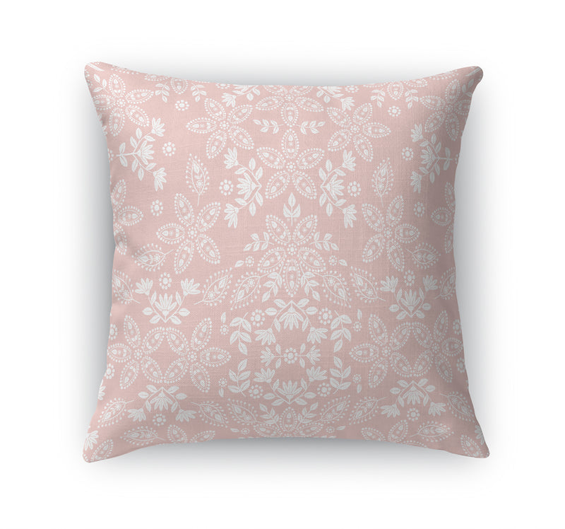 BOHO FLORAL PINK Accent Pillow By Kavka Designs