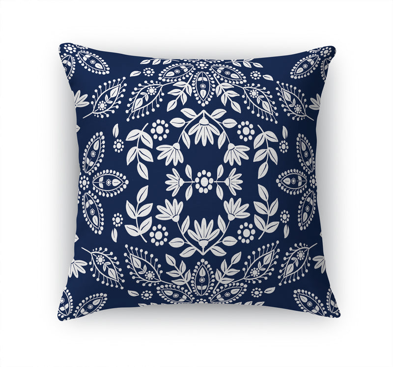 BOHO FLORAL NAVY Accent Pillow By Kavka Designs