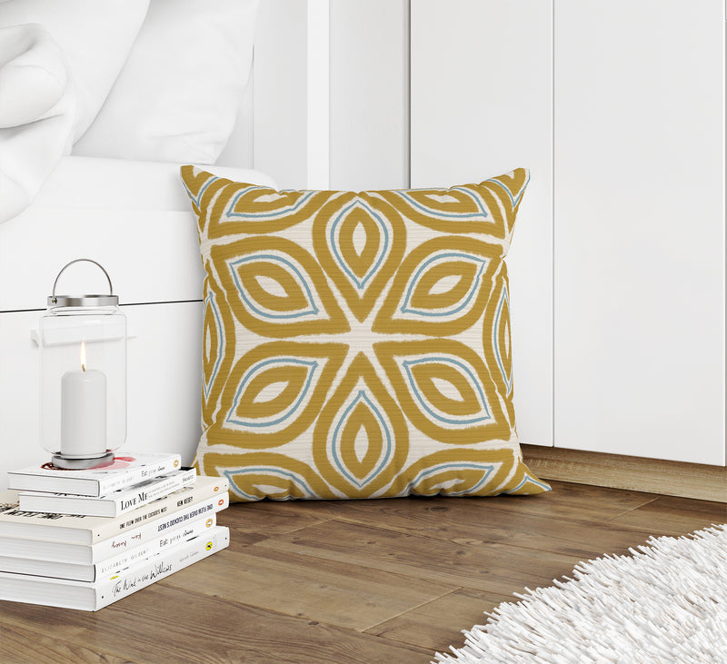 GEO LILY GOLD Accent Pillow By Kavka Designs