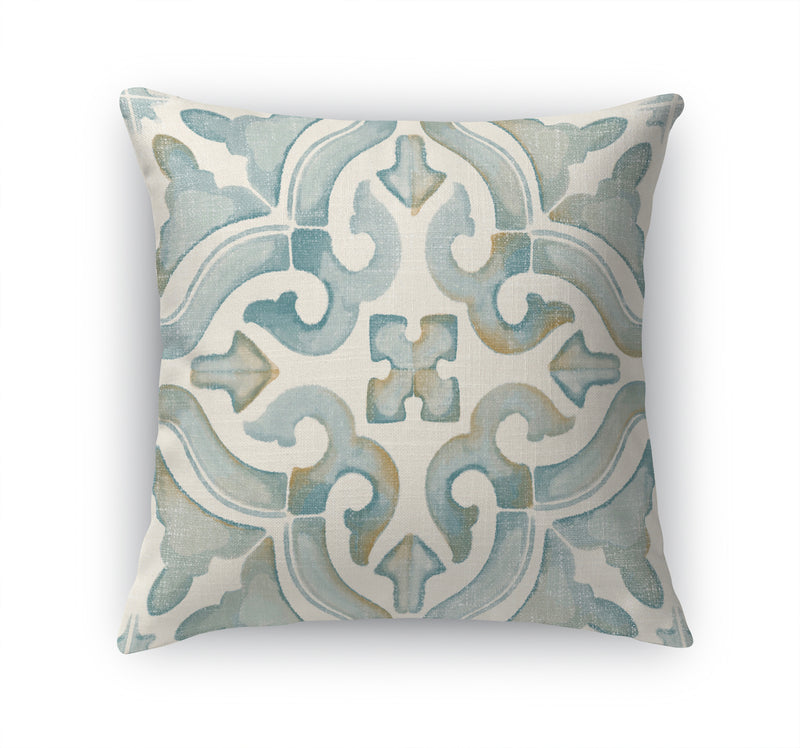 WATERCOLOR TILE OCEAN Accent Pillow By Kavka Designs