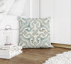 WATERCOLOR TILE OCEAN Accent Pillow By Kavka Designs