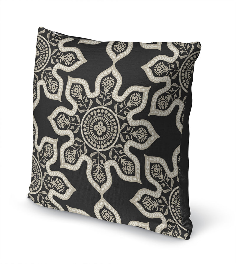 MULTI MANDELA CHARCOAL BOLD Accent Pillow By Kavka Designs