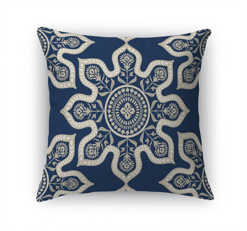 MULTI MANDELA NAVY BOLD Accent Pillow By Kavka Designs