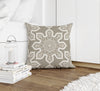 MULTI MANDELA TAUPE BOLD Accent Pillow By Kavka Designs