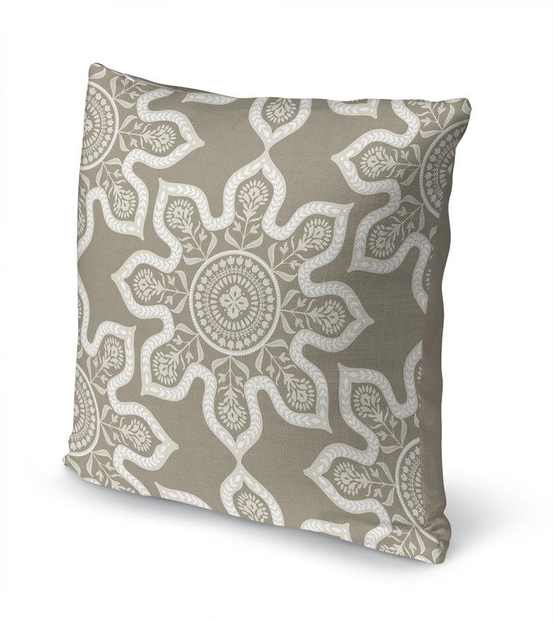 MULTI MANDELA TAUPE BOLD Accent Pillow By Kavka Designs