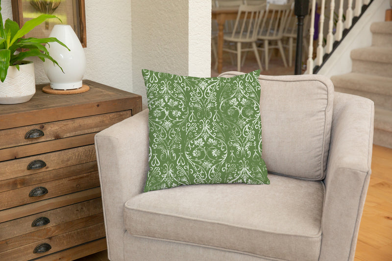 MOD DAMASK GRASS Accent Pillow By Kavka Designs