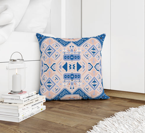 ABADEH BLUE AND GREY Accent Pillow By Kavka Designs