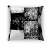 ECLECTIC BOHEMIAN PATCHWORK CHARCOAL & WHITE Accent Pillow By Kavka Designs