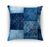 ECLECTIC BOHEMIAN PATCHWORK BLUE Accent Pillow By Kavka Designs