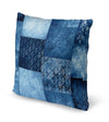 ECLECTIC BOHEMIAN PATCHWORK BLUE Accent Pillow By Kavka Designs