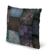 ECLECTIC BOHEMIAN PATCHWORK BROWN PURPLE AND GREEN Accent Pillow By Kavka Designs