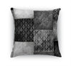 ECLECTIC BOHEMIAN PATCHWORK DARK GREY Accent Pillow By Kavka Designs