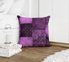 ECLECTIC BOHEMIAN PATCHWORK EGGPLANT AND MAUVE Accent Pillow By Kavka Designs